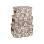 Juego de Cajas Decorativas Romimex Blanco Beige Fibra natural (3 Piezas) de Romimex, Cajas - Ref: D1620108, Precio: 103,75 €,...