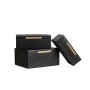 Juego de Cajas Decorativas Romimex Negro (3 Piezas) de Romimex, Cajas - Ref: D1620111, Precio: 90,39 €, Descuento: %