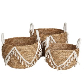 Set of Baskets Romimex Natural 3 Pieces by Romimex, Open Storage Bins - Ref: D1620120, Price: 58,56 €, Discount: %