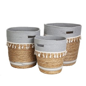 Set of Baskets Romimex Natural 3 Pieces by Romimex, Open Storage Bins - Ref: D1620122, Price: 65,73 €, Discount: %