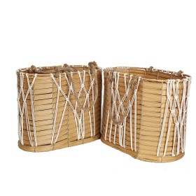 Juego de Cestos Romimex Natural 2 Piezas de Romimex, Cubos de almacenaje sin tapa - Ref: D1620131, Precio: 71,92 €, Descuento: %