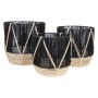 Conjunto de vasos Romimex Preto Corda (3 Peças) de Romimex, Vasos - Ref: D1620156, Preço: 60,61 €, Desconto: %