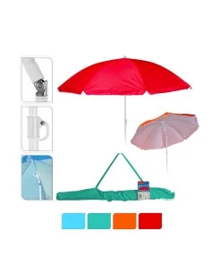 Ombrellone Pro Beach Inclinabile Ø 160 cm da BigBuy Garden, Ombrelloni - Ref: S7901695, Precio: 20,22 €, Descuento: %