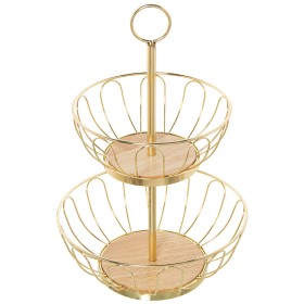 Fruteira Alexandra House Living Dourado Metal 28 x 42 cm de Alexandra House Living, Pratos e fontes - Ref: D1620745, Preço: 3...