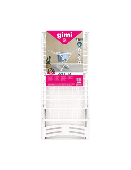 Wäscheständer Gimi Zaffiro X Legs 20 m Weiß Harz (182 x 55 x 88 cm) | Tienda24 Tienda24.eu