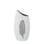 Vase Alexandra House Living Blanc Argenté Céramique 14 x 9 x 29 cm de Alexandra House Living, Vases - Réf : D1620782, Prix : ...