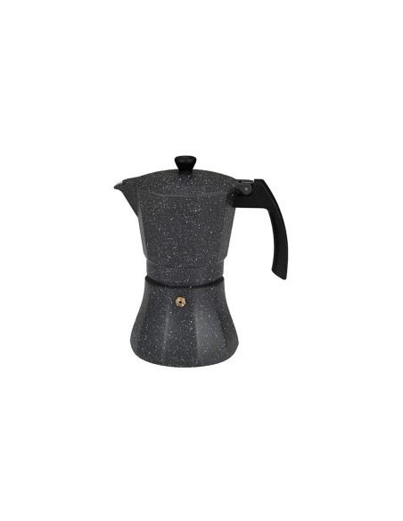 Cafetera Italiana EDM Negro Aluminio 6 Tazas Inducción | Tienda24 Tienda24.eu