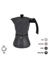 Cafetera Italiana EDM Negro Aluminio 6 Tazas Inducción | Tienda24 Tienda24.eu