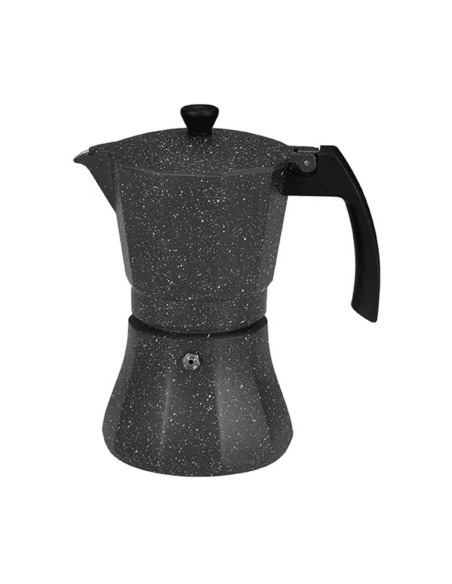 Cafeteira Italiana EDM Preto Alumínio 12 Kopjes Indução | Tienda24 Tienda24.eu