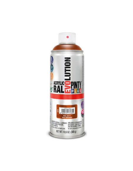 Tinta em spray Pintyplus Evolution RAL 8011 400 ml Nut Brown | Tienda24 Tienda24.eu