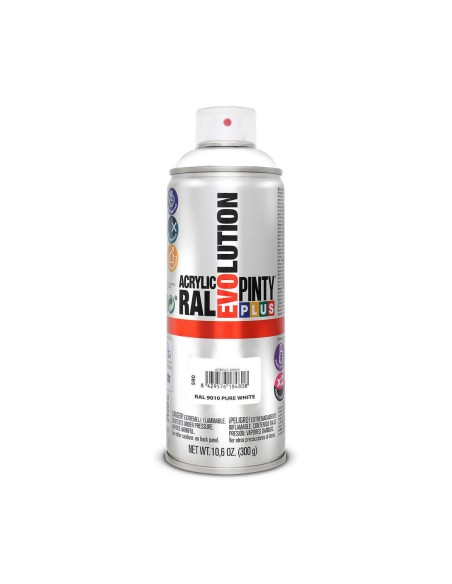 Peinture en spray Pintyplus Evolution RAL 9010 400 ml Pure White | Tienda24 Tienda24.eu