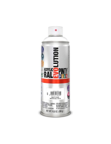 Peinture en spray Pintyplus Evolution RAL 9010 400 ml Mat Pure White | Tienda24 Tienda24.eu