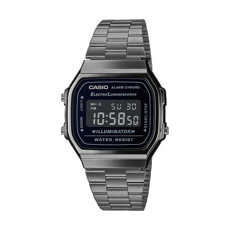 Montre Homme Casio A168WEGG-1BEF Noir Argenté (Ø 36 mm) (Ø 38 mm) de Casio, Montres bracelet - Réf : S7201419, Prix : 79,97 €...