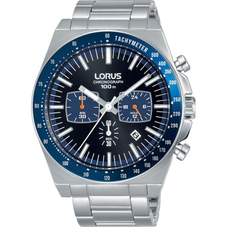 Relógio masculino Lorus SPORTS Preto Prateado (Ø 44 mm) de Lorus, Relógios com braselete - Ref: S7202035, Preço: 83,44 €, Des...