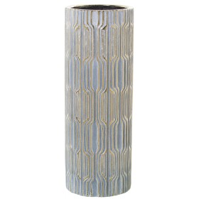 Vase Alexandra House Living Gris Doré Céramique 13 x 13 x 34 cm de Alexandra House Living, Vases - Réf : D1620842, Prix : 46,...