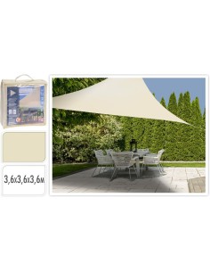 Markise Ambiance Dreieckig Sand 3,6 x 3,6 x 3,6 m | Tienda24 Tienda24.eu