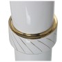 Vaso Alexandra House Living Branco Dourado Cerâmica 11 x 10 x 34 cm de Alexandra House Living, Jarrões - Ref: D1620867, Preço...