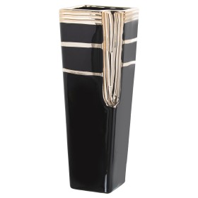 Vase Alexandra House Living Noir Doré Céramique 13 x 13 x 32 cm de Alexandra House Living, Vases - Réf : D1620871, Prix : 49,...