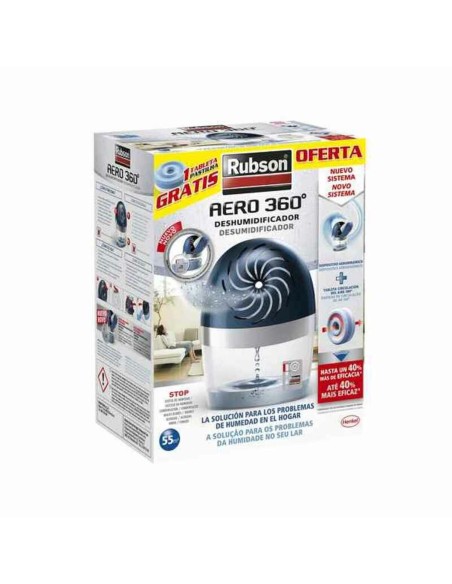 Dehumidifier Rubson Aero 360 Rechargeable Without cables 450 g | Tienda24 Tienda24.eu