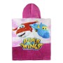 Poncho-Toalla con Capucha Rosa Super Wings