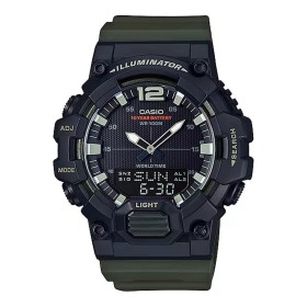 Relógio masculino Casio ILLUMINATOR Black - Army Green (Ø 49 mm) de Casio, Relógios com braselete - Ref: S72099173, Preço: 79...