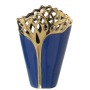 Vase Alexandra House Living Golden Dark blue Ceramic 10 x 17 x 25 cm by Alexandra House Living, Vases - Ref: D1620918, Price:...