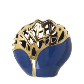 Vase Alexandra House Living Golden Dark blue Ceramic 10 x 19 x 19 cm by Alexandra House Living, Vases - Ref: D1620919, Price:...