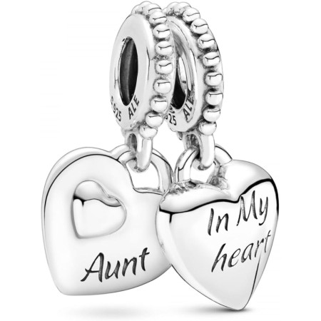 Pendentif Femme Pandora AUNT & NIECE SPLIT HEART de Pandora, Charms et perles - Réf : S72099335, Prix : 88,89 €, Remise : %