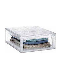 Caja de Almacenamiento Versa Azul S 26 x 26 x 38 cm | Tienda24 Tienda24.eu