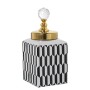 Vaso Alexandra House Living Bianco Nero Ceramica 11 x 11 x 23 cm di Alexandra House Living, Vasi - Rif: D1620931, Prezzo: 58,...