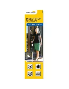 Mosquitera Schellenberg Aluminio Blanco Extensible Con marco Fibra de Vidrio 75 x 100 cm | Tienda24 Tienda24.eu