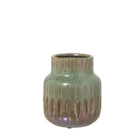 Vase Alexandra House Living Brown Green Ceramic 14 x 14 x 18 cm by Alexandra House Living, Vases - Ref: D1620939, Price: 28,7...