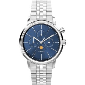 Montre Homme Timex MARLIN MOONPHASE Argenté (Ø 40 mm) de Timex, Montres bracelet - Réf : S72100189, Prix : 157,19 €, Remise : %