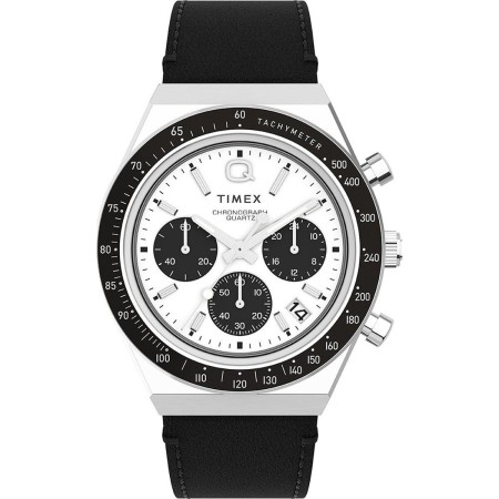 Men's Watch Timex Q DIVER CHRONO White Black (Ø 40 mm) by Timex, Wrist Watches - Ref: S72100193, Price: 189,96 €, Discount: %