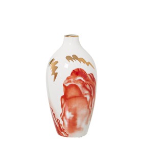 Vase Alexandra House Living Blanc Doré Céramique 11 x 11 x 20 cm de Alexandra House Living, Vases - Réf : D1620947, Prix : 26...