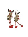 Fluffy toy Decoris Christmas Reindeer 12,5 x 16 x 49 cm | Tienda24 Tienda24.eu