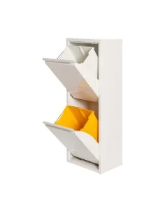 Cubo de Basura para Reciclaje Tontarelli Moda double Amarillo (6 Unidades) 24 L | Tienda24 Tienda24.eu