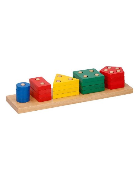 Building Blocks Game 20 Pieces 1,4 x 8,6 x 31 cm Wood | Tienda24 Tienda24.eu