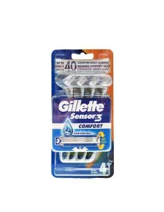 Rasoir Gillette Sensor 3 Confort (4 Unités) de Gillette, Homme - Ref: S7905615, Precio: 12,21 €, Descuento: %