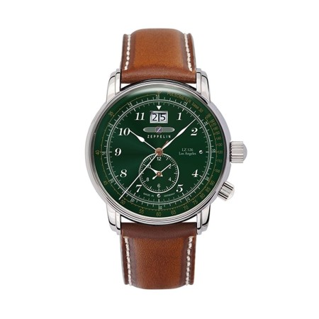 Relógio masculino Zeppelin 8644-4 Verde de Zeppelin, Relógios com braselete - Ref: S72100831, Preço: 265,69 €, Desconto: %