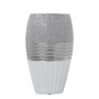 Vase Alexandra House Living Blanc Argenté Céramique 14 x 9 x 24 cm de Alexandra House Living, Vases - Réf : D1620995, Prix : ...