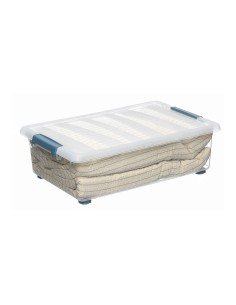 Caja Multiusos Domopak Living Katla Con ruedas Con asas Transparente 28 L (59 x 39 x 18,5 cm) de Domopak Living, Cajas y arco...