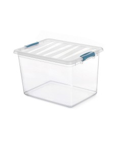 Conjunto de Caixas de Organização Empilháveis DKD Home Decor Marinha Riscas Branco Azul Marinho Cartão (37,5 x 37,5 x 18 cm) | Tienda24 Tienda24.eu