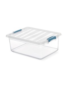 Caja Multiusos Domopak Living Katla 39 x 29 x 15,5 cm Transparente Polipropileno 12 L de Domopak Living, Cajas y arcones de a...