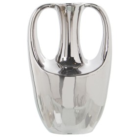 Vase Alexandra House Living Silver Ceramic 13 x 18 x 27 cm With handles by Alexandra House Living, Vases - Ref: D1621018, Pri...