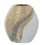 Vase Alexandra House Living Weiß Champagne aus Keramik Brillant 12 x 21 x 23 cm von Alexandra House Living, Vasen - Ref: D162...