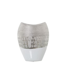 Vase Alexandra House Living Silver Ceramic 18 x 10 x 21 cm by Alexandra House Living, Vases - Ref: D1621064, Price: 22,18 €, ...