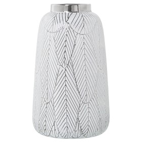 Vase Alexandra House Living White Silver Ceramic 16 x 16 x 26 cm by Alexandra House Living, Vases - Ref: D1621105, Price: 26,...