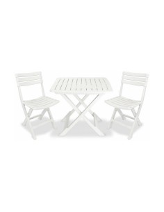 Ensemble Table avec 3 Sièges DKD Home Decor Teck 127 x 72 x 88 cm (4 pcs) | Tienda24 Tienda24.eu