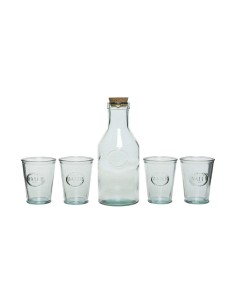 Gläserset Bidasoa Gio Mit Relief Grau Glas 350 ml (6 Stück) | Tienda24 Tienda24.eu